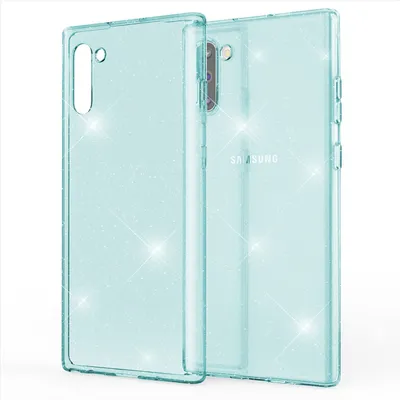 Immagine prodotto di NALIA scintillante custodia del telefono cellulare per Samsung Galaxy Note10 caso, bling silicone custodia del telefono cellulare blu turchese