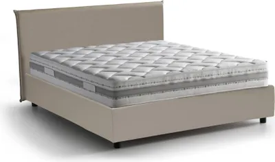Produktbild von Doppelbett Bella, Containerbett mit Kunstlederbezug, 100% Italy, Frontöffnung, mit Matratze Cm 140x200 enthalten, Turteltaube