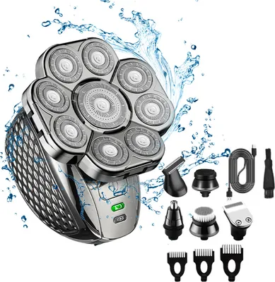 Produktbild von Haarschneider für Herren, multifunktionaler elektrischer Bartrasierer, waschbar, kabellos, elektrischer Körperhaarschneider, wiederaufladbar über USB