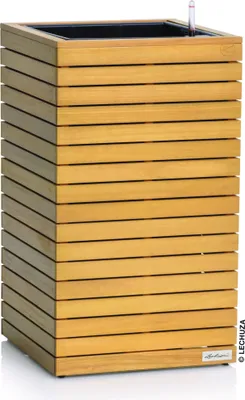 Produktbild von LECHUZA-Pflanzgefäß PALO Natural Wood 45 high Eukalyptusholz | Pflanzgefäß mit Bewässerungssystem und Pflanzeinsatz | Echtholz |44 x 44 x 77 cm| 16773