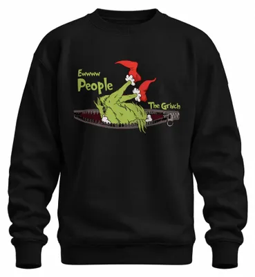 Obrázek produktu pro The Grinch Ewww People Christmas Vtipný dárek Introvert Uni mikina, černá, M