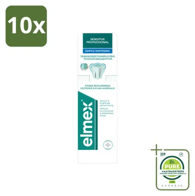 Produktbild von 10 x Elmex Sensitive Professional Gentle Whitening Tandpasta 75 ml - Großpackung - 10 Stücke