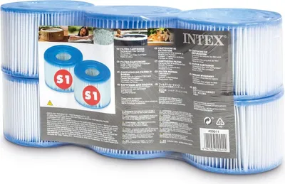 Produktbild von Intex Whirlpool Filterkartusche Typ S1 6er Pack für Whirlpool Pure Spa