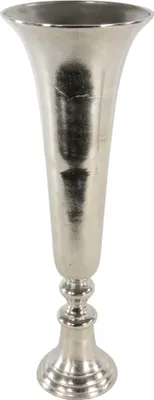 Produktbild von Deko Vase Brush Silber poliertes Aluminium vernickelt 19x55 cm