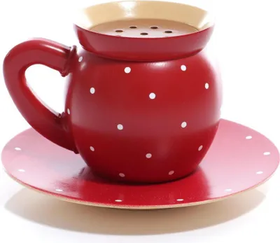 Produktbild von Räucherfigur Kaffeetasse Rot BxHxT = 15x8x15cm NEU