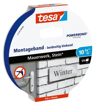 Produktbild von tesa Montageband Mauerwerk&Stein 10kg 5m x 19mm