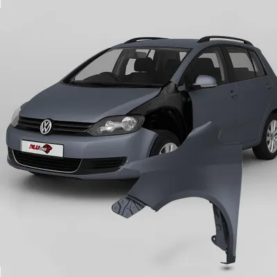 Productafbeelding van BLU Spatbord geschikt voor Volkswagen Golf V+ / Golf 5 PLUS LA7T Links Grijs VereintGrau | 2005-2009 | Voorzijde | Gelakt | Montageklaar