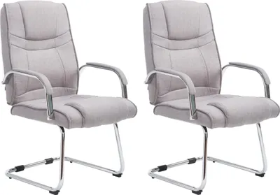 Produktbild von 2er Set Stühle HLO-CP11 Stoff  grau