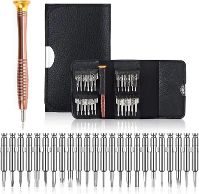 Produktbild von GKA Magnet PRÄZISIONS SCHRAUBENZIEHER SET 26 Teilig im Etui für Handy Brillen PC