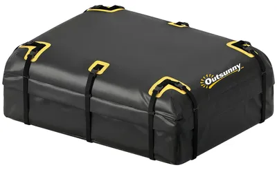 Productafbeelding van Outsunny Automatische dakbox, 21 kubieke voet, opvouwbaar, waterdicht, bagagedrager voor op het dak