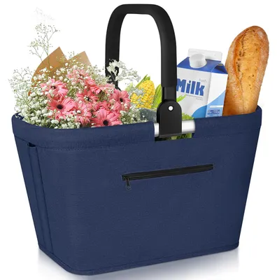 Immagine prodotto di Cesto pieghevole per picnic da 35 litri – Ideale come borsa per la spesa per barbecue e picnic