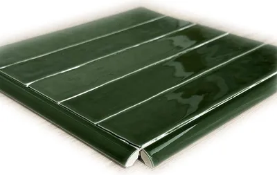 Produktbild von Fliese Creta-25 Dunkelgrün Grün Glänzend | 5x25 cm | 0.75 m²/s