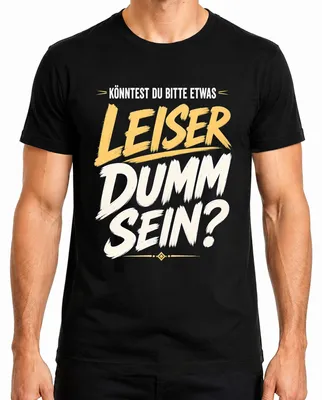 Productafbeelding van "Kunt u alstublieft iets minder domme uitspraken doen?" Humoristisch T-shirt voor heren, zwart, maat 3XL