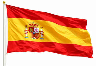 Produktbild von Spanien Flagge - WM 2026 Fahne - Fanartikel - straparzierfähiges Polyester & Metallösen - Weltmeisterschaft (Spanien 90x150 cm)