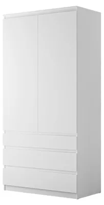 Produktbild von MIRJAN24 Kleiderschrank Malwa 2D3SZ, Kleiderschrank, Stilvoll Garderobenschrank (Farbe: Weiß)