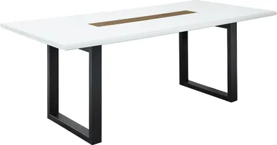 Produktbild von Esstisch mit U-Gestell, 180x100cm, weiß, FALLON-55
