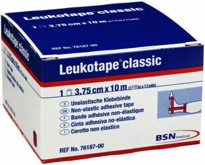 Produktbild von 12x Leukotape Sport Tape Classic weiß 3,75 cm x 10m | 1 Rolle