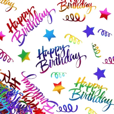 Image de Confettis pour anniversaire, colorés, lot de 100, serpentins de confettis