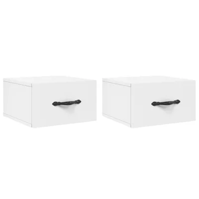 Produktbild von vidaXL Wand-Nachttische 2 Stk. Weiß 35x35x20 cm