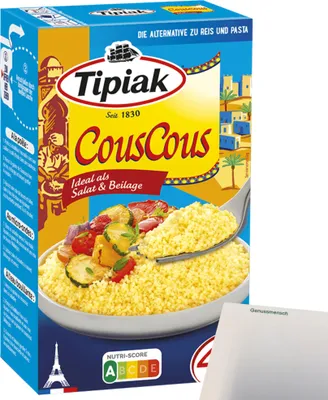 Produktbild von Tipiak CousCous Natur (500g Packung) + usy Block