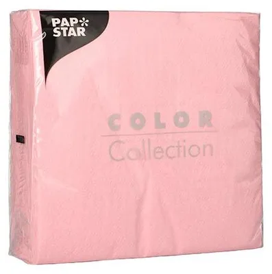 Produktbild von Servietten, 1-lagig 1/4-Falz 33 cm x 33 cm rosa