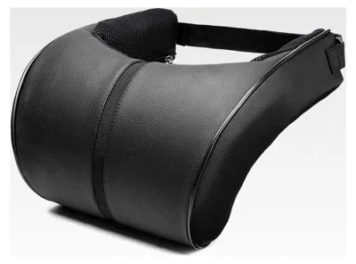 Produktbild von Auto Nackenkissen aus Memory Foam mit Kunstleder in Schwarz