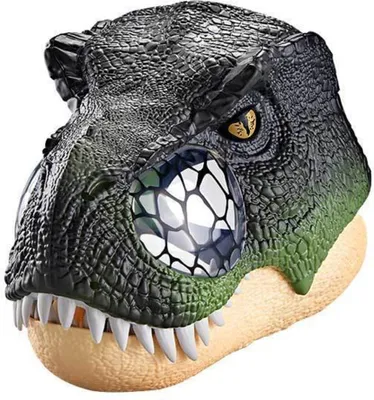Zdjęcie produktu dla Elektryczna maska symulująca dinozaura. Maska dinozaura inspirowana filmem Jurassic World ze światłami, krzykami, realistycznymi teksturami i kolorami. Maska dinozaura od 7 lat do kostiumów i odgrywania ról