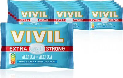 Produktbild von VIVIL Extra Strong Arctica Pastillen ohne Zucker | 5 x 3er Pack