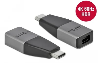 Productafbeelding van USB 3.2 Gen 1 adapter, USB-C stekker > Mini DisplayPort aansluiting (grijs/zwart)