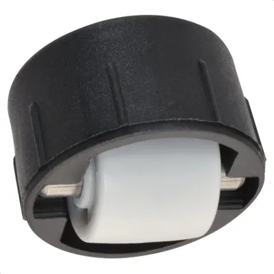 Produktbild von WAGNER Soft-Lenkrolle ROLLER-MINI - Durchmesser Ø 15 mm, Gehäuse schwarz Ø25/26 x 13/5 mm, Tragkraft 50 kg - 01705201