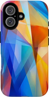 Produktbild von Lebendiges geometrisches Muster – Hülle Kompatibel mit iPhone 16