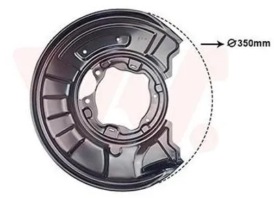 Produktbild von VAN WEZEL Spritzblech Bremsscheibe passend für MERCEDES-BENZ C-Klasse Limousine (W204) Hinten Links 3091373 Ankerblech