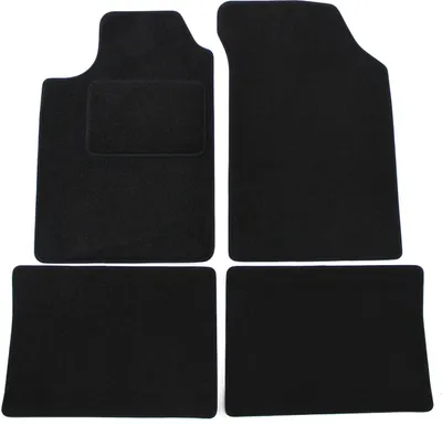 Image de Tapis De Sol Noir Velours Pour Renault Clio 2 1998-2005 4pcs, Ajustement précis, Base Antidérapante, Renforcée dans la Zone de la Pédale