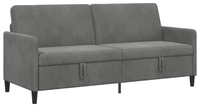 Image de Canapé vidaXL avec rangement, gris foncé, 192 x 78 x 87 cm, polyester