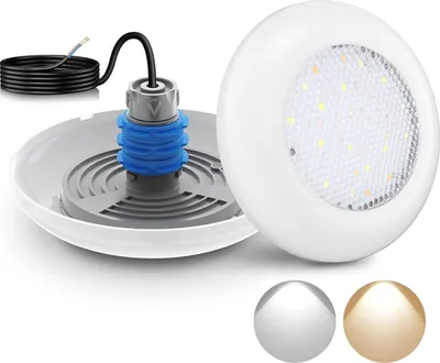 Image de Projecteur LED pour piscine LyLmLe 12W IP68 12V Ø190 mm 2 couleurs (3000K/6000K)
