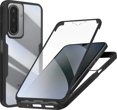 Produktbild von Avizar, 360° Hülle Galaxy A17 Silikonrahmen mit Touchmembran, Schwarz