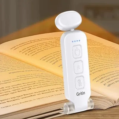 Zdjęcie produktu dla Lampka do czytania LED z klipsem ładowalna trzy temperatury światła