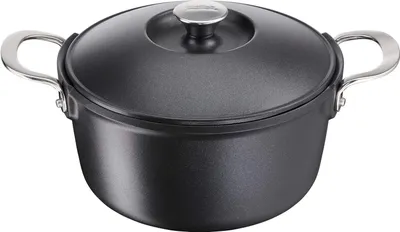 Obrázek produktu pro Tefal Aroma E21570, Kulatý, Černá, Litý hliník, Titanová, Nerezová ocel, Keramický, Plyn, Halogen, Indukční