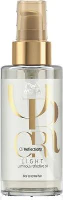 A bottle of Wella Oil Reflections Light Luminous Reflective Oil.