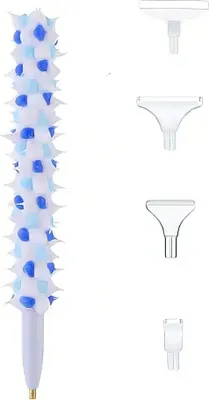 Produktbild von Diamant-Stick-Applikator + 4 Spitzen, dekorative Spikes, Blau