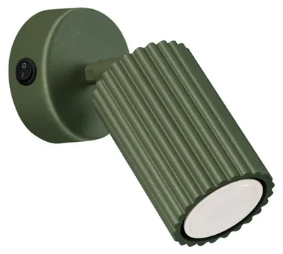 Produktbild von Wandleuchte KARBON olivgrüne mit Schalter 1xGU10 10W Aluminium 16x8x8cm Sollux Lighting