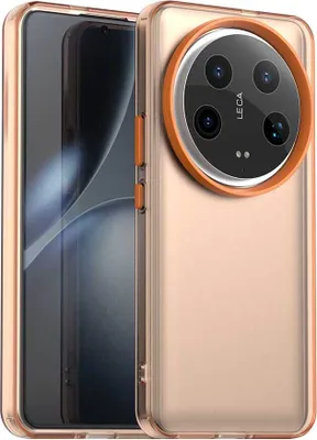 Produktbild von Handyhülle für Xiaomi 14 Ultra Schlank Durchscheinend Matt Stoßfest Schutzhülle Orange