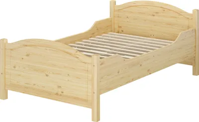 Produktbild von Seniorenbett extra hoch 120x220 Überlänge Massivholz Gäste Zubehör wählbar V-60.40-12-220Rollrost inkl.