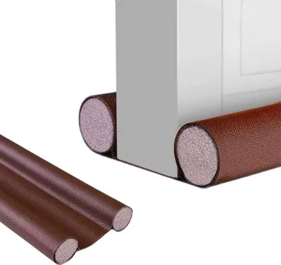 Produktbild von Famanu Zugluftstopper für Türen und Fenster - Kunstleder, verstellbar von 32-94 cm