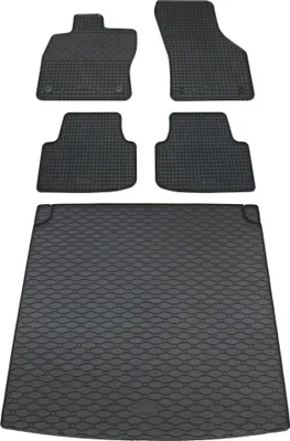Produktbild von Rigum Gummi Fußmatten + Kofferraumwanne im Set für VW Golf 8 Variant
