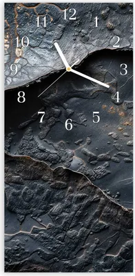 Produktbild von Wanduhr aus Glas mit Motiv Abstrakte Textur- 30 x 60 cm - inkl. Aufhängesystem