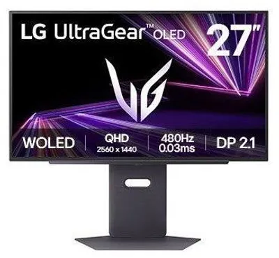 Zdjęcie produktu dla Monitor do gier, LG UltraGear 27GX790A-B, 27 cali, QHD, 480 Hz, OLED, 0,03 ms, FreeSync Premium Pro, zgodny z G-Sync