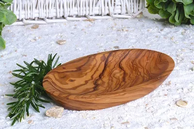Produktbild von Schälchen oval 12-13 cm aus Olivenholz
