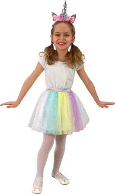 Produktbild von Kinderkostüm Regenbogen Einhorn Tutu Rock