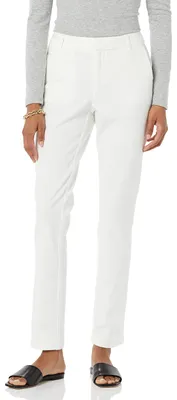 Immagine prodotto di A. Pantalone da donna Essentials, modello bi-stretch, gamba lunga e dritta, color avorio, taglia 48